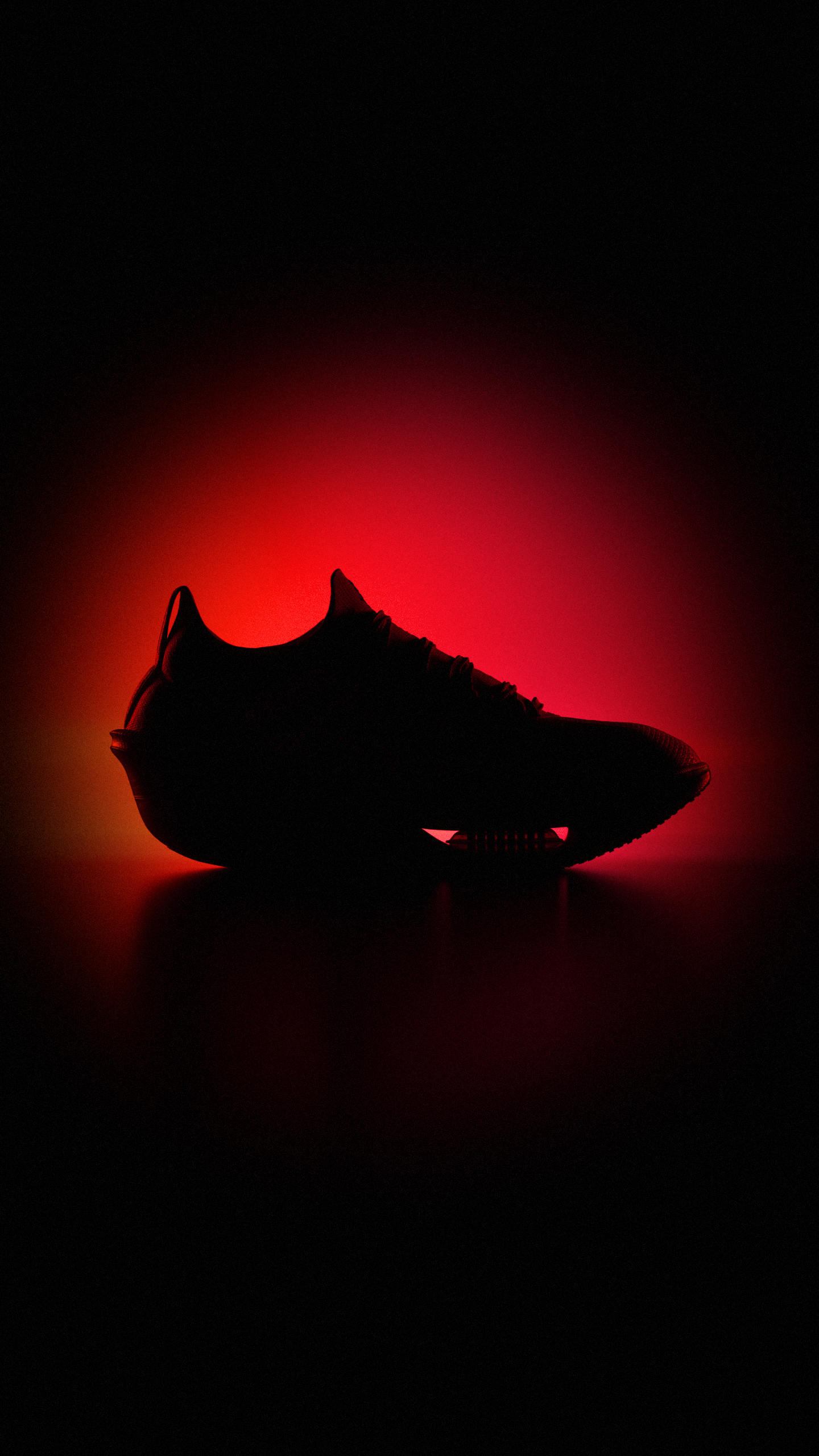 Nike Alphafly 4 silhouette against a red-orange glow